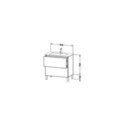 Duravit L-Cube Waschtischunterbau bodenstehend 481x820x704mm Graphit Matt, Grifflo... DURAVIT-LC662604949 4053424002125 (Abb. 1)