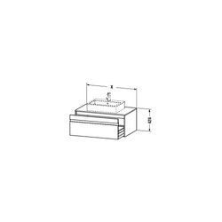 Duravit Ketho Konsolenwaschtischunterbau wandh 550x1000x426mm M mit KSP Eiche Matt... DURAVIT-KT669501616 4063382084903 (Abb. 1)