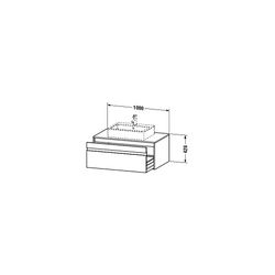 Duravit Ketho Konsolenwaschtischunterbau wandh 550x1000x426mm M mit KSP Eiche Matt... DURAVIT-KT669501616 4063382084903 (Abb. 1)