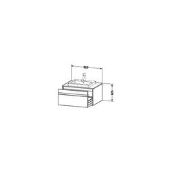 Duravit Ketho Konsolenwaschtischunterbau wandh 550x800x426mm M mit KSP Eiche Matts... DURAVIT-KT679401616 4063382085016 (Abb. 1)