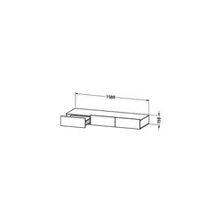 Duravit DuraStyle Schubkastenablage 440x1500x182mm, 3 Schubkästen, mit Konsolenpla... DURAVIT-DS827200707 4053424632940 (Abb. 1)