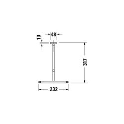Duravit D-Code Kosmetikspiegel 330x203x310mm, Chrom, Optische Vergrößerung 3-fach, ... DURAVIT-0099121000 4021534389276 (Abb. 1)