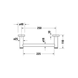 Duravit D-Code Wannengriff 98x284x34mm, Chrom... DURAVIT-0099141000 4021534576577 (Abb. 1)