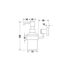 Duravit D-Code Seifenspender 145x69x220mm, Chrom/Mattweiß, Glas/Messing, Schraubbef... DURAVIT-0099161000 4021534576591 (Abb. 1)