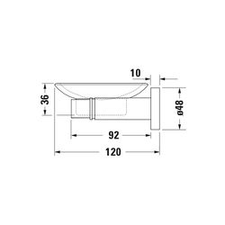 Duravit D-Code Seifenschale 120x137x53mm, Chrom/Mattweiß, Messing/Milchglas, Schrau... DURAVIT-0099171000 4021534636141 (Abb. 1)