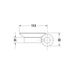 Duravit D-Code Seifenschale 120x137x53mm, Chrom/Mattweiß, Messing/Milchglas, Schrau... DURAVIT-0099171000 4021534636141 (Abb. 1)