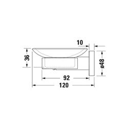 Duravit D-Code Seifenschale 120x137x53mm, Chrom/Mattweiß, Messing/Milchglas, Schrau... DURAVIT-0099181000 4021534636158 (Abb. 1)