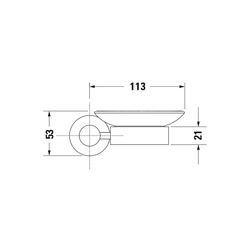 Duravit D-Code Seifenschale 120x137x53mm, Chrom/Mattweiß, Messing/Milchglas, Schrau... DURAVIT-0099181000 4021534636158 (Abb. 1)