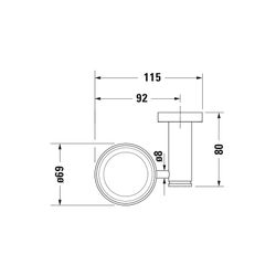 Duravit D-Code Zahnputzbecher 102x118x97mm, Chrom/Mattweiß, Schraubbefestigung, wan... DURAVIT-0099191000 4021534636165 (Abb. 1)