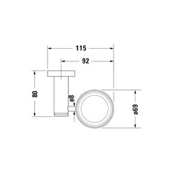Duravit D-Code Zahnputzbecher 102x118x97mm, Chrom/Mattweiß, Schraubbefestigung, wan... DURAVIT-0099201000 4021534636172 (Abb. 1)