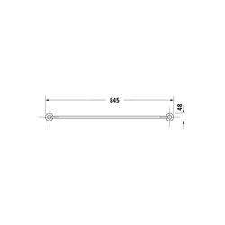 Duravit D-Code Handtuchhalter 80x848x48mm, Chrom, Messing, 1 Arm, mit Befestigungsm... DURAVIT-0099231000 4021534636202 (Abb. 1)