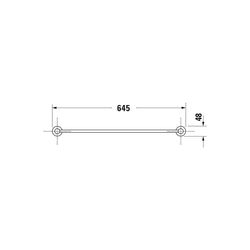 Duravit D-Code Handtuchhalter 80x648x48mm, Chrom, Messing, 1 Arm, mit Befestigungsm... DURAVIT-0099241000 4021534636219 (Abb. 1)