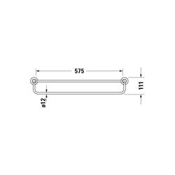 Duravit D-Code Handtuchablage 220x650x112mm, Chrom, Schraubbefestigung... DURAVIT-0099251000 4021534636226 (Abb. 1)