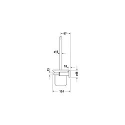 Duravit Bürstengarnitur D-Code 154x154x342mm, wandhäng. Chrom/Mattweiß, Messing, Sc... DURAVIT-0099271000 4021534636240 (Abb. 1)
