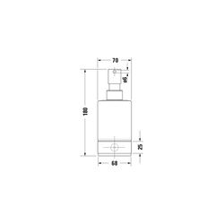Duravit Karree Seifenspender 68x124x178mm, Chrom, Glas/Messing, 0,36l, wandhängend... DURAVIT-0099541000 4021534901102 (Abb. 1)