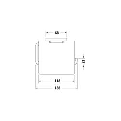 Duravit Karree Toilettenpapierhalter, Papierrollenhalter 138x138x115mm, Chrom... DURAVIT-0099551000 4021534901119 (Abb. 1)