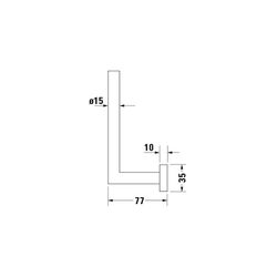 Duravit Karree Ersatzrollenhalter 68x68x158mm, Chrom... DURAVIT-0099561000 4021534901140 (Abb. 1)