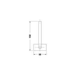 Duravit Karree Ersatzrollenhalter 68x68x158mm, Chrom... DURAVIT-0099561000 4021534901140 (Abb. 1)
