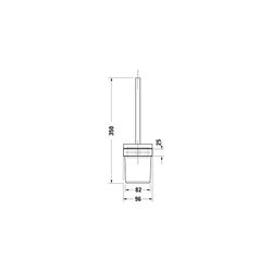 Duravit Bürstengarnitur Karree 95x95x350mm, wandhäng. Chrom/Mattweiß, Glas, Messing... DURAVIT-0099571000 4021534901126 (Abb. 1)