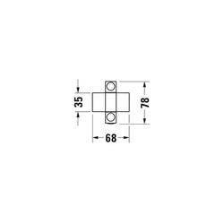 Duravit Karree Handtuchhalter 68x450x75mm, Chrom, Messing, 2 Arme, mit Befestigungs... DURAVIT-0099581000 4021534901133 (Abb. 1)