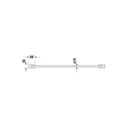 Duravit Karree Handtuchhalter 868x70x35mm, Chrom, Messing, 1 Arm, mit Befestigungsm... DURAVIT-0099601000 4021534901164 (Abb. 1)