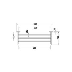 Duravit Karree Handtuchablage 668x240x35mm, Chrom... DURAVIT-0099621000 4021534901171 (Abb. 1)
