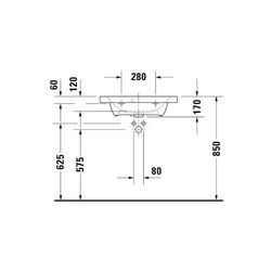 Duravit DuraStyle Waschtisch 400x635x170mm Compact WonderGliss Weiß Hochglanz Rech... DURAVIT-23376300001 4053424114989 (Abb. 1)