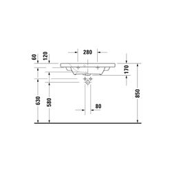Duravit DuraStyle Waschtisch 400x785x170mm Compact WonderGliss Weiß Hochglanz Rech... DURAVIT-23377800001 4021534977220 (Abb. 1)