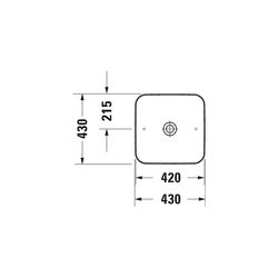 Duravit Cape Cod Aufsatzbecken 430mm, Weiß Hochglanz, DuraCeram, Quadratisch, ohne ... DURAVIT-2340430000 4053424587561 (Abb. 1)