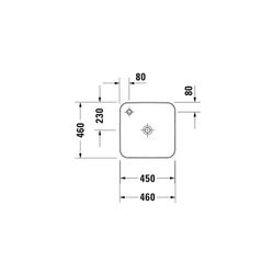 Duravit Cape Cod Aufsatzbecken 460mm, Weiß Hochglanz, DuraCeram, Quadratisch, ohne ... DURAVIT-2340460000 4021534988868 (Abb. 1)