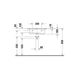 Duravit ME by Starck Waschtisch 400x630x180mm, Compact, Weiß SDM, Rechteckig, 1 Was... DURAVIT-2342633260 4053424893167 (Abb. 1)