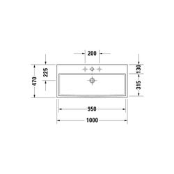 Duravit Vero Air Waschtisch 470x1000x170mm wh Weiß Hochglanz, Rechteckig, WonderGl... DURAVIT-23501000001 4053424115276 (Abb. 1)