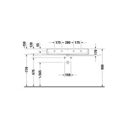 Duravit Vero Air Waschtisch 470x1000x170mm wh Weiß Hochglanz, Rechteckig, WonderGl... DURAVIT-23501000001 4053424115276 (Abb. 1)