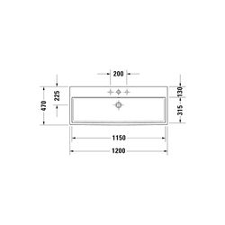 Duravit Vero Air Waschtisch 470x1200x165mm wh Weiß Hochglanz, Rechteckig, WonderGl... DURAVIT-23501200271 4053424121291 (Abb. 1)
