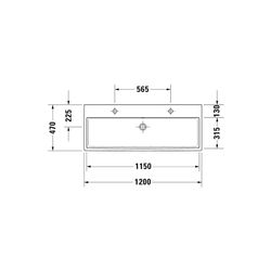 Duravit Vero Air Waschtisch 470x1200x165mm wh Weiß Hochglanz, Rechteckig, WonderGl... DURAVIT-23501200271 4053424121291 (Abb. 1)