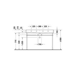 Duravit Vero Metallkonsole 425x1125x715-780mm, für 045412, Chrom poliert, Höhenvers... DURAVIT-0030741000 4021534583186 (Abb. 1)
