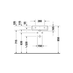 Duravit Vero Air Waschtisch 470x500x165mm wandhängend, Weiß Hochglanz, Rechteckig, ... DURAVIT-2350500070 4053424120553 (Abb. 1)