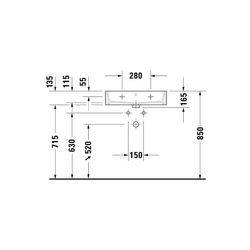 Duravit Vero Air Waschtisch 470x600x165mm wandhängend, Weiß Hochglanz, Rechteckig, ... DURAVIT-2350600060 4053424091952 (Abb. 1)