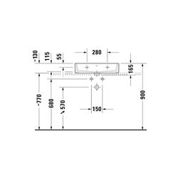 Duravit Vero Air Waschtisch 470x600x165mm wandhängend, Weiß Hochglanz, Rechteckig, ... DURAVIT-2350600060 4053424091952 (Abb. 1)