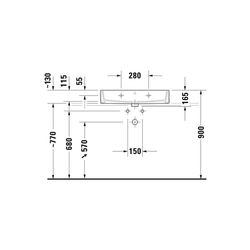 Duravit Vero Air Waschtisch 470x700x165mm wh Weiß Hochglanz, Rechteckig, WonderGli... DURAVIT-23507000411 4053424180366 (Abb. 1)