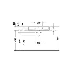 Duravit Vero Air Waschtisch 470x800x165mm wandhäng., Weiß Hochglanz, Rechteckig, 1 ... DURAVIT-2350800000 4053424120911 (Abb. 1)