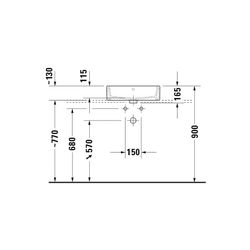Duravit Vero Air Aufsatzbecken 500mm, Weiß Hochglanz, Rechteckig, mit HLB ohne Über... DURAVIT-2352500070 4053424188768 (Abb. 1)