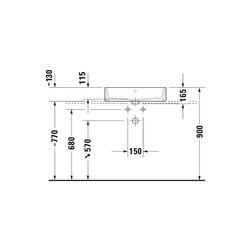 Duravit Vero Air Aufsatzbecken 600mm, Weiß Hochglanz, WonderGliss, Rechteckig, mit... DURAVIT-23526000701 4053424139494 (Abb. 1)