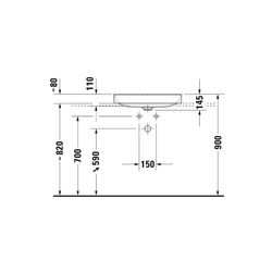 Duravit DuraSquare Aufsatzbecken 600mm, Weiß Hochglanz, DuraCeram, Rechteckig, mit ... DURAVIT-2354600041 4053424151212 (Abb. 1)
