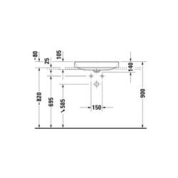Duravit DuraSquare Aufsatzbecken 600mm, Weiß Hochglanz, DuraCeram, Rechteckig, ohne... DURAVIT-2355600000 4053424324333 (Abb. 1)