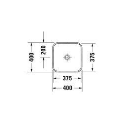 Duravit Happy D.2 Plus Aufsatzbecken 400mm, Anthrazit Matt, WonderGliss, Quadratis... DURAVIT-23594013001 4053424896762 (Abb. 1)