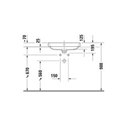 Duravit Happy D.2 Plus Aufsatzbecken 600mm, Weiß, WonderGliss, Rechteckig, mit HLB... DURAVIT-23606061601 4053424897028 (Abb. 1)