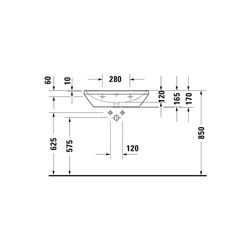 Duravit D-Neo Waschtisch 440x650x165mm wandhäng., Weiß Hochglanz, Rechteckig, 1 Was... DURAVIT-2366650000 4063382016607 (Abb. 1)