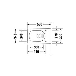 Duravit Design Classics Wand-WC 570x370x360mm, Weiß Hochglanz, 4,5l, WonderGliss, ... DURAVIT-25110900001 4053424897127 (Abb. 1)