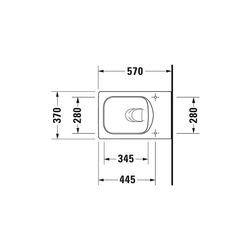 Duravit Wand-WC Vero Air 570x370x355mm, Weiß Hochglanz, 4,5l, Tiefspüler, rimless, ... DURAVIT-2525090000 4053424178974 (Abb. 1)